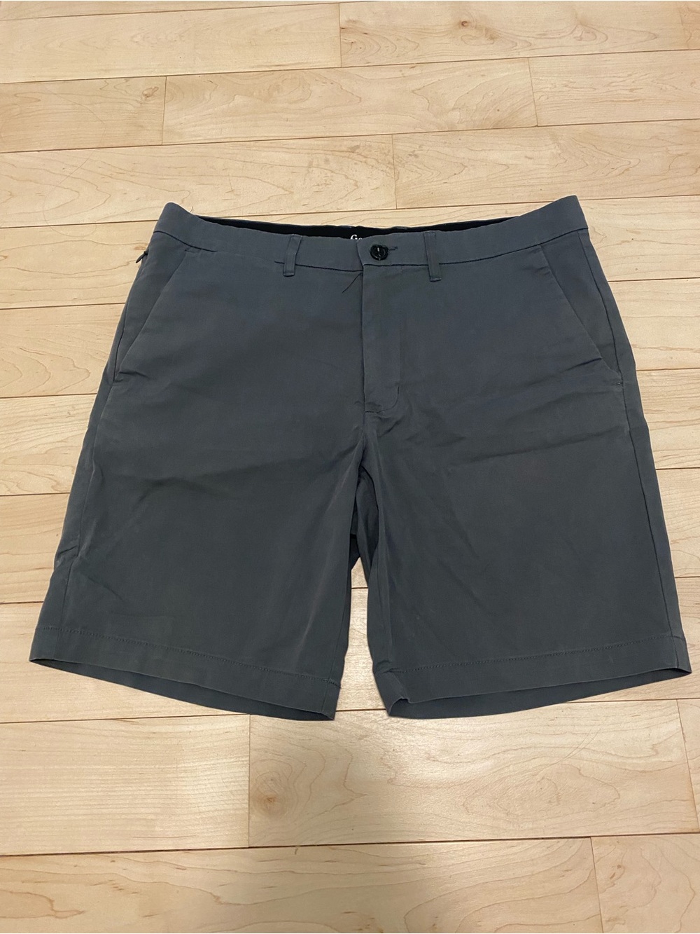 Goodfellow Mens Gray Linden Tech Performance Shorts 34 Golf Stretch 9 Inseam